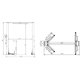 Dvojstĺpový zdvihák UNIVER DSZ 5.5H BL (3)