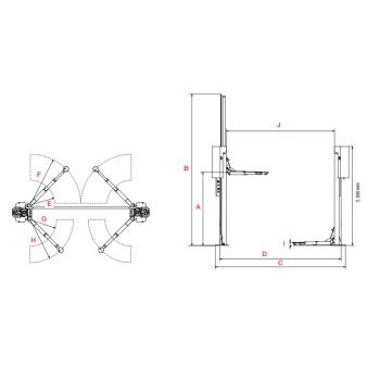 Dvojstĺpový zdvihák Consul 2.45 HD PRO (3)