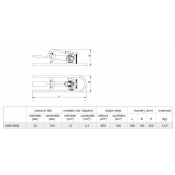 Nožná hydraulická pumpa HHB-800B (2)