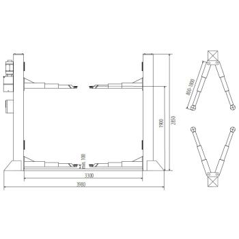 Dvojstĺpový zdvihák UNIVER DSZ 5.5 NP (2)