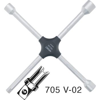 Krížový kľúč na matice / skrutky kolies HAZET 705V-02 (1)