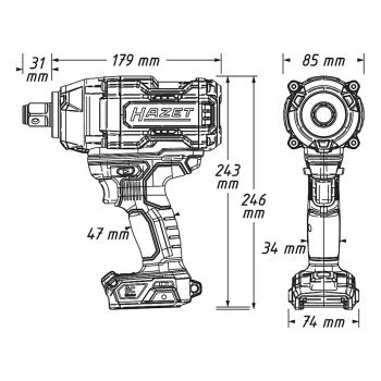 Aku rázový uťahovák HAZET 9513-2100 (3)