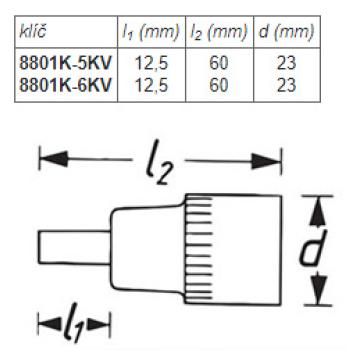 Hlavice nástrčné šesťhranné VDE HAZET 8801K-KV (2)
