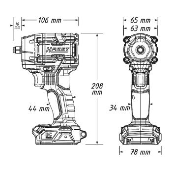 Aku rázový uťahovák HAZET 9512-950 (3)