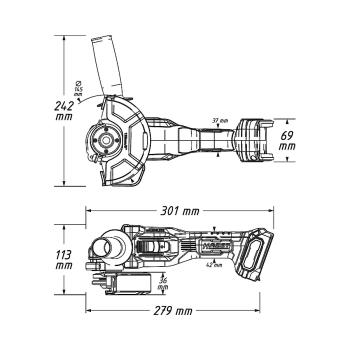Aku uhlová brúska HAZET 9533-10 (3)