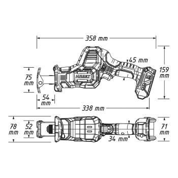 Aku priamočiara pílka HAZET 9534-10 (3)