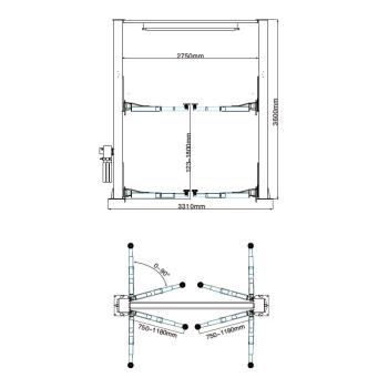 Dvojstĺpový zdvihák ZCS-ES4037 (3)