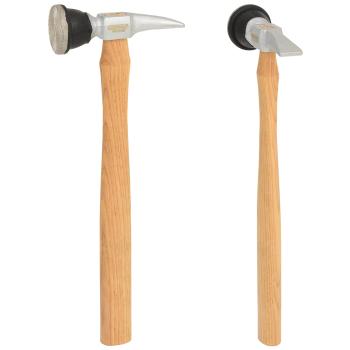Karosárske kladivo s plochou zahnutou špičkou / guľaté KSTOOLS 140.2109 (1)
