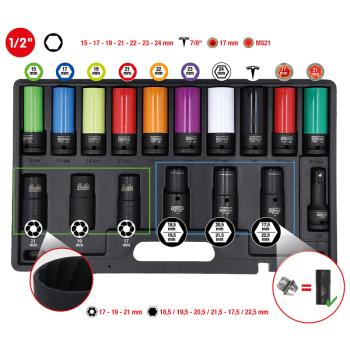 Sada kovaných hlavíc na hliníkové disky KSTOOLS 515.0885 (2)