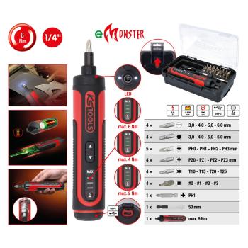 Aku skrutkovač na bity KSTOOLS eMONSTER 515.3600 (2)