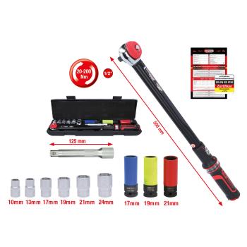 Sada momentového kľúča a nástrčných hlavíc KSTOOLS 516.2400 (2)