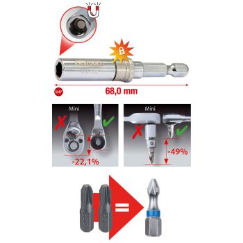 Sada bitov s račňou KSTOOLS TORSIONpower 918.3010 (4)