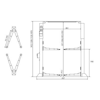 Dvojstĺpový zdvihák UNIVER DSZ 7.0H NP (2)