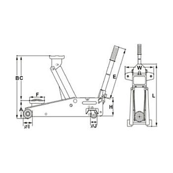 Pojazdný dielenský zdvihák nízkoprofilový OMEGALIFT 2103211 (3)