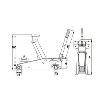 Pojazdný dielenský zdvihák nízkoprofilový OMEGALIFT 2901311 (3)