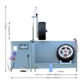 Umývačka kolies osobných a ľahkých úžitkových automobilov Tiresonic RW 301 (2)