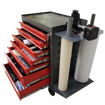 Vozík s náradím na opravy a montáž skiel VBSA SERV-OPB-DELUXE (3)