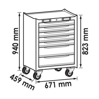 Dielenský vozík pre skriňové steny (676 mm) VIGOR V6000-019 (2)