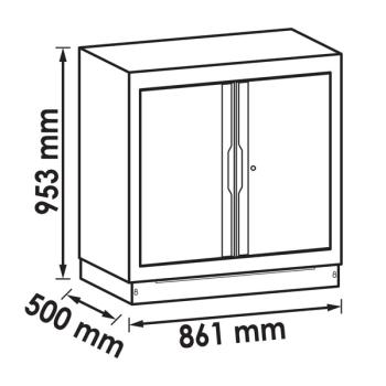 Spodná skriňa s dvojkrídlovými dverami (861 mm) VIGOR V6000-02XL (2)