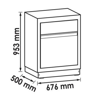 Spodná skriňa na odpad (676 mm) VIGOR V6000-033 (2)