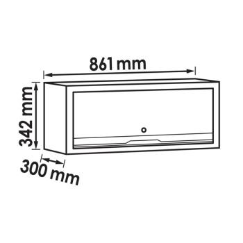 Závesná skrinka s výklopnými dvierkami (861 mm) VIGOR V6000-04XL (2)